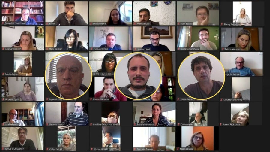 JxC: Zoom de candidatos de la tercera con Grindetti y Lacunza