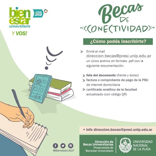 UNLP: abre nuevamente la inscripción para la Beca de conectividad para estudiantes