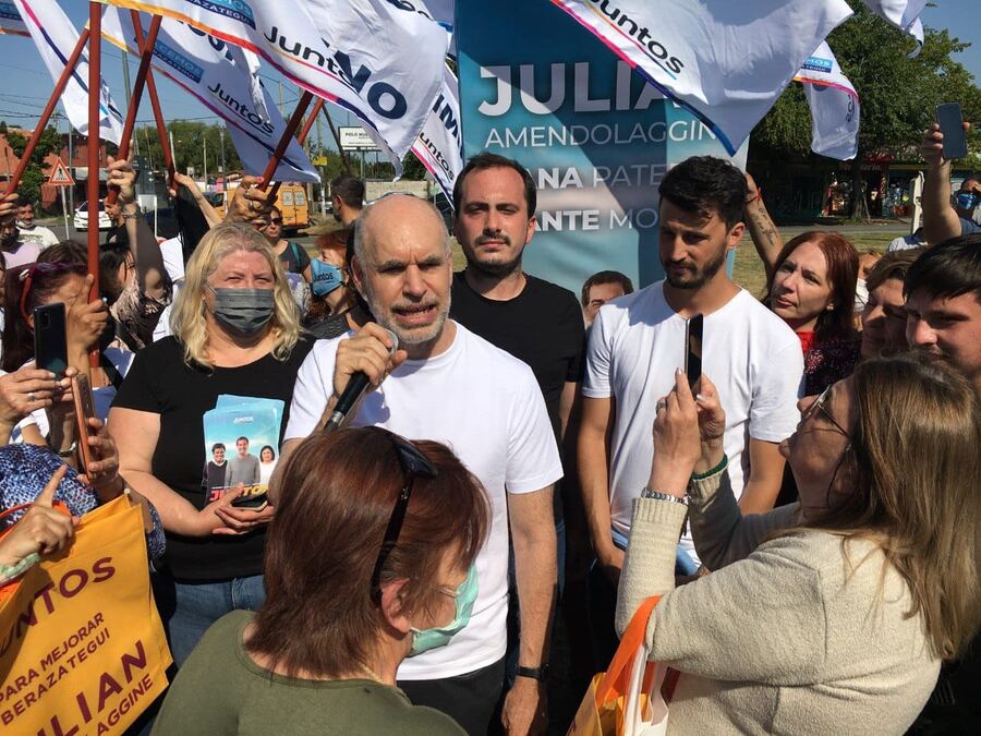 Horacio Rodríguez Larreta acompañó al candidato a concejal Julián Amendolaggine 