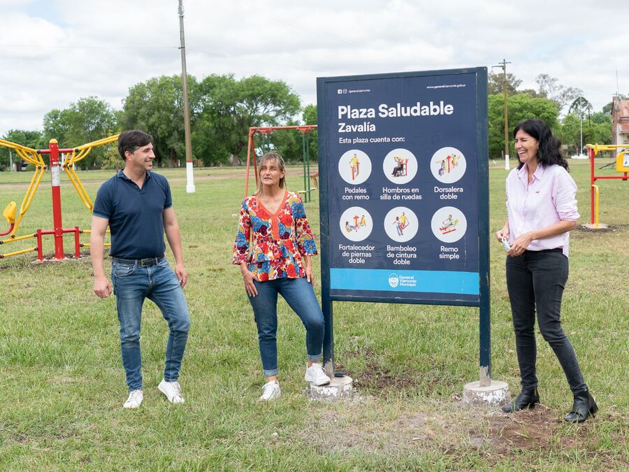 Zavalía: Franco Flexas  visitó la plaza saludable