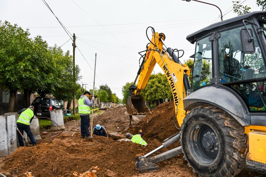 Bragado: Avanza la obra de desagües pluviales en los barrios Fonavi I, Fonavi II y El Complejo