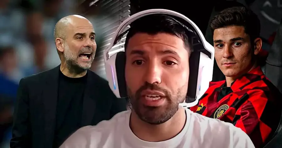 Se enojó el Kun Agüero porque Guardiola no puso a Julián Álvarez