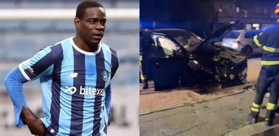 Mario Balotelli protagonizó un accidente en Italia