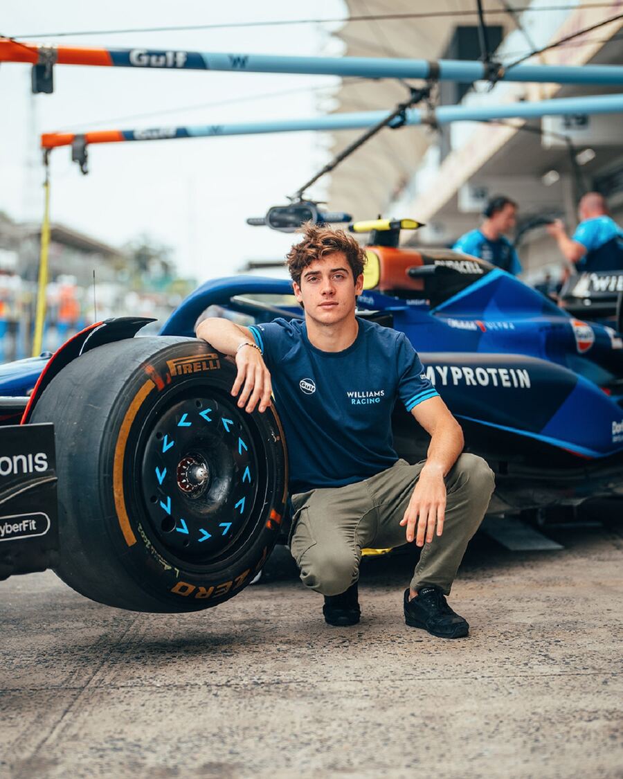 Franco Colapinto comienza su experiencia en la Fórmula 2 en Abu Dhabi